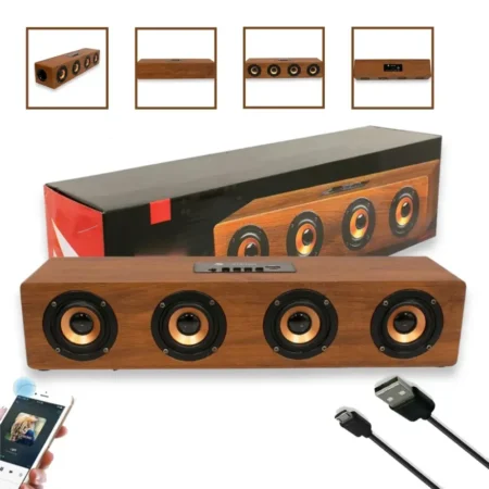 Bocina Portatil Bluetooth Acabado Tipo Madera Kts-1108 T2759 (1)