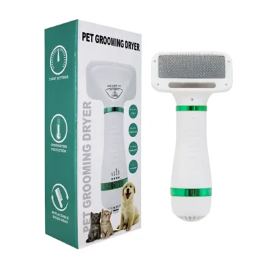 CEPILLO SECADORA DE PELO PARA MASCOTAS PERROS GATOS 2 EN 1 (3)