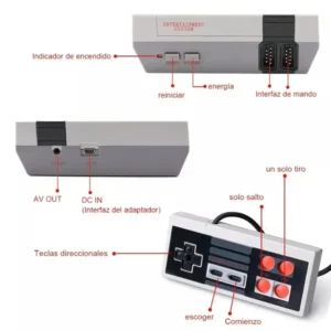 CONSOLA MINI GAMER CLÁSICO 620 JUEGOS 2 CONTROLES (2)