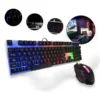 KIT TECLADO MOUSE GAMER LUZ LED RGB ALÁMBRICO USB M-350 (1)