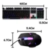 KIT TECLADO MOUSE GAMER LUZ LED RGB ALÁMBRICO USB M-350