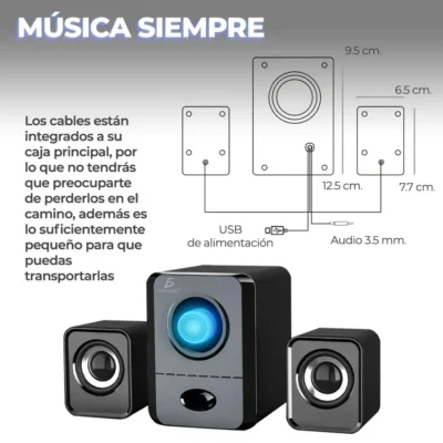 BOCINAS ELE-GATE MINI SUBWOOFER USB 3.5MM 2 (4)