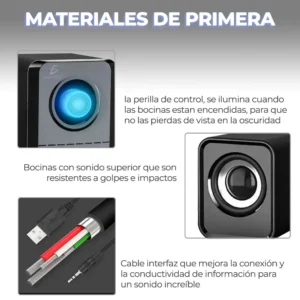 BOCINAS ELE-GATE MINI SUBWOOFER USB 3.5MM 2 (6)