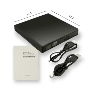GRABADOR QUEMADOR EXTERNO CD LECTOR DVD SLIM USB CON (22)