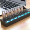 HUB USB 2.0 7 PUERTOS SWITCH LED PARA PC LAPTOP HUB.14 NEGRO (11)