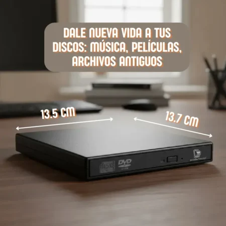 Reproductor De Cd Y Dvd Modatecno Lector Usb Para Pc Laptop - Imagen 2