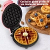 WAFFLERA ELECTRICA MINI REDONDA ANTIADHERENTE PORTATIL VIAJE (1) (2)