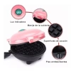 WAFFLERA ELECTRICA MINI REDONDA ANTIADHERENTE PORTATIL VIAJE (3) (2)