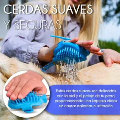 MANGUERA CON GUANTE MASAJEADOR BAÑO PARA MASCOTAS FT025M (1)