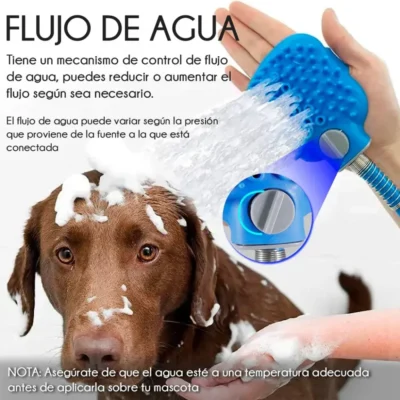 MANGUERA CON GUANTE MASAJEADOR BAÑO PARA MASCOTAS FT025M (3)