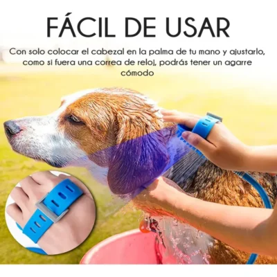 MANGUERA CON GUANTE MASAJEADOR BAÑO PARA MASCOTAS FT025M (5)