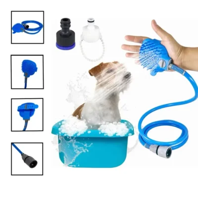 Guante De Baño Para Mascotas Manguera Ducha Limpieza Masaje