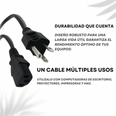 CABLE DE PODER CORRIENTE AC 1.5 METROS PC CPU WI (3)