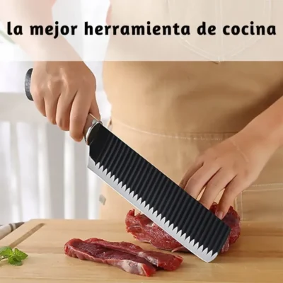 JUEGO DE CUCHILLOS ACERO INOXIDABLE NEGRO 6 PIEZAS LU922 (4)