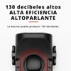 LAMPARA SOPORTE CELULAR TIMBRE DE BICICLETA RECARGABLE ROJA T-606-8601 (5)