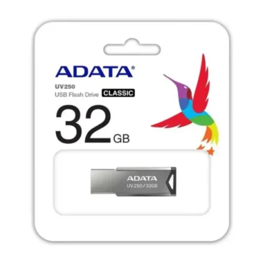 MEMORIA USB 32 GB ADATA METÁLICA 2.0 COLOR PLATA AUV250-32G-RBK (2)