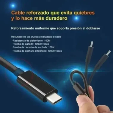 CARGADOR TIPO C CON CABLE USB DATOS CELULAR CARGA RAPIDA (5)