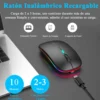 MOUSE OPTICO RATON GAMER INALAMBRICO LUZ RGB USB RECARGABLE RF-2835 (5)