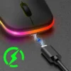 MOUSE OPTICO RATON GAMER INALAMBRICO LUZ RGB USB RECARGABLE RF-2835 (9)