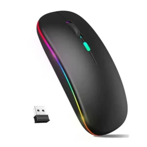 MOUSE OPTICO RATON GAMER INALAMBRICO LUZ RGB USB RECARGABLE (3) (1)