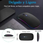 MOUSE OPTICO RATON GAMER INALAMBRICO LUZ RGB USB RECARGABLE (3) (2)