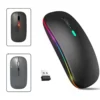 MOUSE OPTICO RATON GAMER INALAMBRICO LUZ RGB USB RECARGABLE RF-2835 (07)