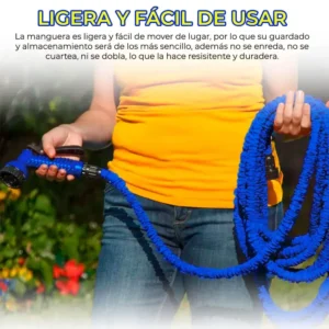 MANGUERA EXPANDIBLE FLEXIBLE 15 METROS CON ASPERSOR JARDIN (1) (2)
