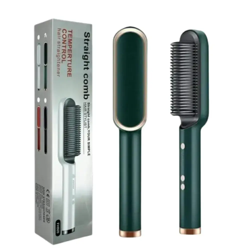 Cepillo Alaciador Eléctrico Pro 2 En 1 Para Cabello