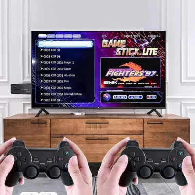 CONSOLA DE VIDEO JUEGOS RETRO 4K CON CONTROLES INALAMBRICOS 2.4G.SEM (1)