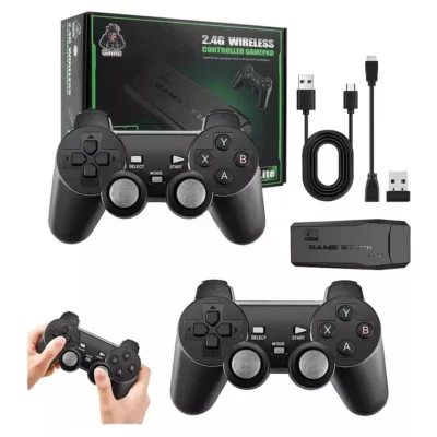 CONSOLA DE VIDEO JUEGOS RETRO 4K CON CONTROLES INALAMBRICOS 2.4G.SEM (2)