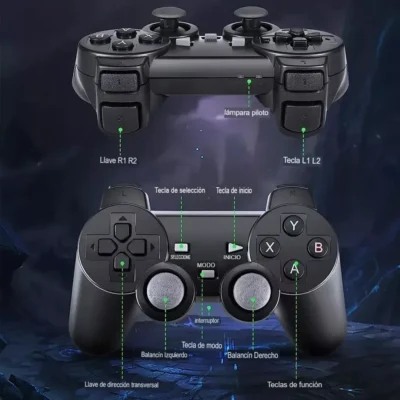 CONSOLA DE VIDEO JUEGOS RETRO 4K CON CONTROLES INALAMBRICOS 2.4G.SEM (4)