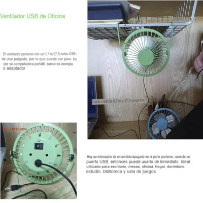 MINI VENTILADOR METALICO PORTATIL USB DE 4 PULGADAS.. (5)