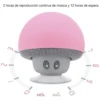 MINI VENTOSA BOCINA HONGO BLUETOOTH IMPERMEABLE RECARGABLE TM-5118 ROSA (4)