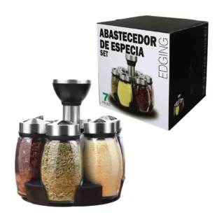 Organizador Giratorio De Especias Para Cocina Con 6 Frascos (2)