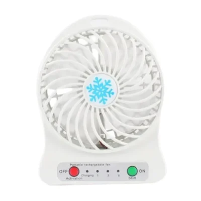 VENTILADOR PORTATIL RECARGABLE USB CON LUZ LED 3 VELOCIDADES (2) (1)