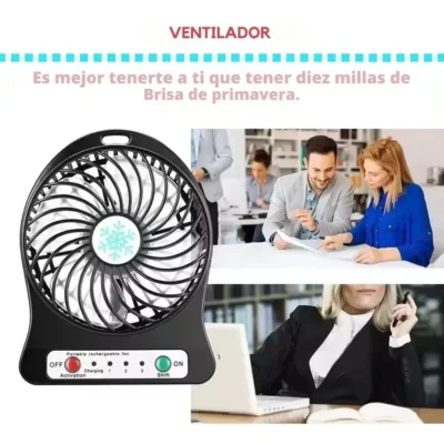 VENTILADOR PORTATIL RECARGABLE USB CON LUZ LED 3 VELOCIDADES (5) (1)