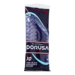 PAQUETE DE 10 RASTRILLOS DESECHABLES PARA AFEITAR DORUSA (2)