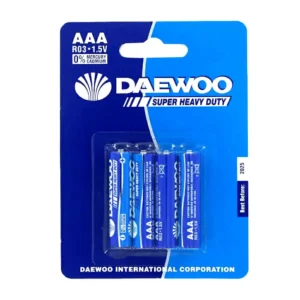 BATERIAS AAA DAEWOO PILAS BLISTER SUPER HEAVY PAQUETE 4 PZAS