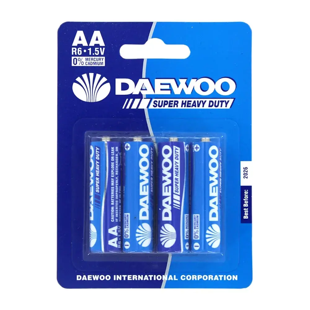 Baterias Aa Daewoo Pilas Blister Super Heavy Paquete 4 Pzas