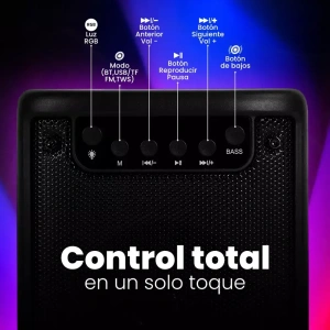Bocina Karaoke Vorago Ksp-180 3 Pulgadas Rgb 4 Hrs Usb Tws (3)