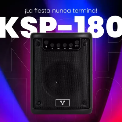 Bocina Karaoke Vorago Ksp-180 3 Pulgadas Rgb 4 Hrs Usb Tws (6)