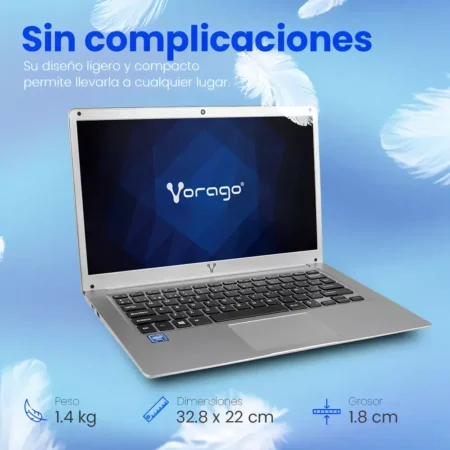 Laptop Vorago Alpha Plus V2 14 4gb 64+500gb Win 10 Plata - Imagen 5