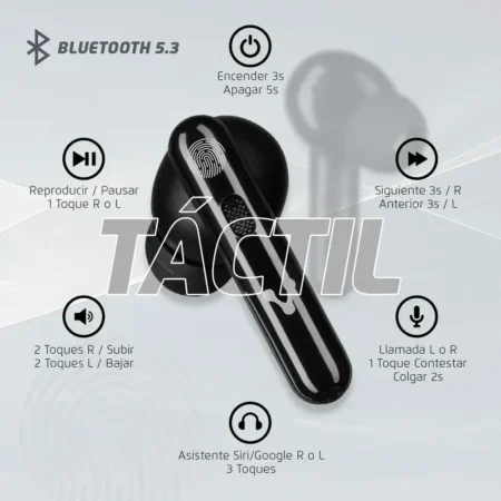 Audífonos Bluetooth Vorago Esb-202 Tws 4.5 Hrs Manos Libres - Imagen 3