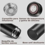 Termo Digital Botella De Agua Inteligente Acero Inoxidable - Imagen 3