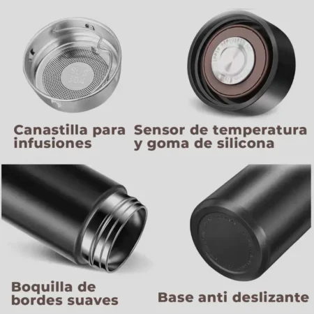 Termo Digital Botella De Agua Inteligente Acero Inoxidable - Imagen 3