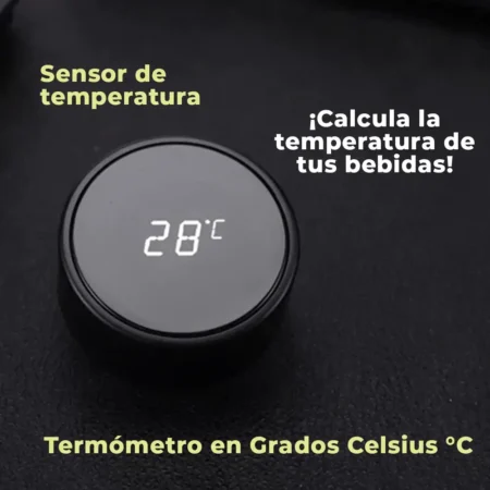 Termo Digital Botella De Agua Inteligente Acero Inoxidable - Imagen 2