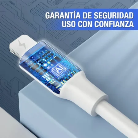 Cable 1hora Cab206 Usb A 8 Pines 2m Compatible iPhone - Imagen 3