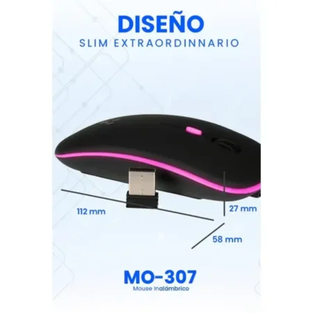 Mouse Inalámbrico Vorago Mo-307 Negro Óptico Usb 2.4 Ghz - Imagen 3