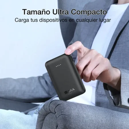 Power Bank Mini Portátil Batería 5000mah Built In 3 Cables - Imagen 5