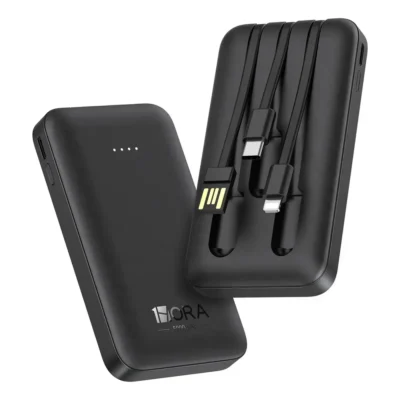 Power Bank Mini Portátil Batería 5000mah Built In 3 Cables